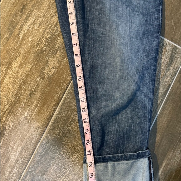 Banana Republic Blue Ankle Cropped Jeans with Selvedge Cuffs - Picture 7 of 10